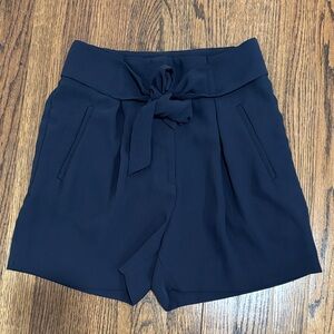 H&M Dark Blue High Waist Shorts